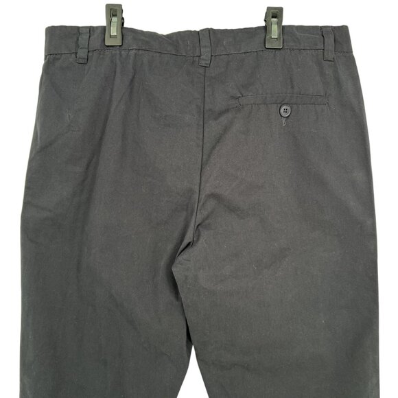 French Connection Mens Chino Pants Cotton Black Flat Front Size Large NWOT - Picture 7 of 10